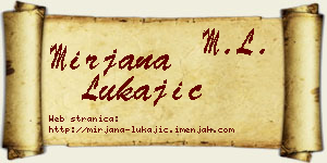 Mirjana Lukajić vizit kartica